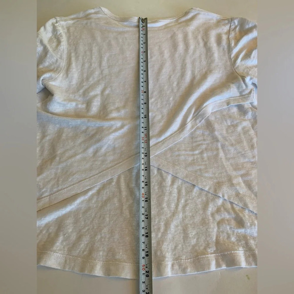 A.L.C. Tesi Linen Split Back Tee T Shirt White Size small - Picture 12 of 14